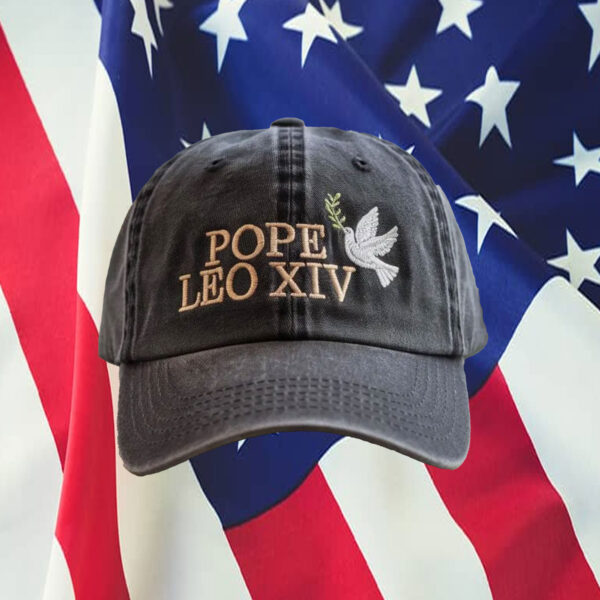 First American Pope Washed - Pope Leo XIV Embroidered Hat