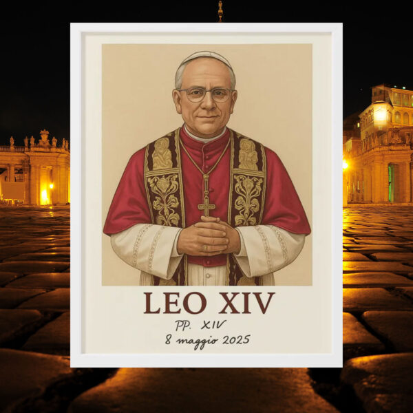 Framed Vertical Poster of Pope Leo XIV