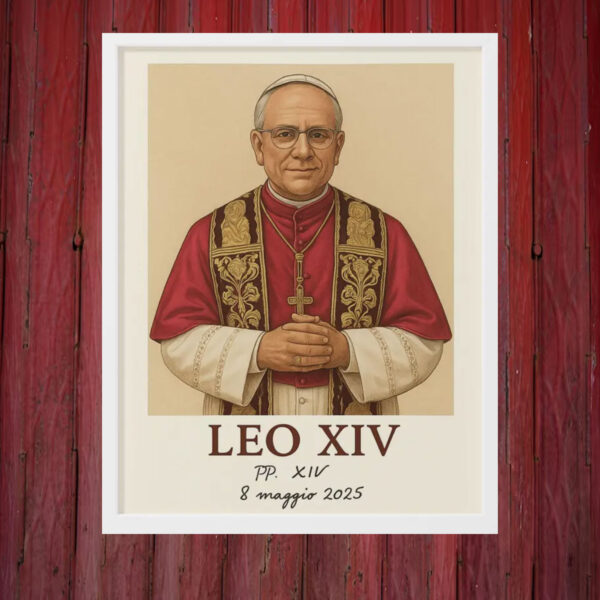 Framed Vertical Poster of Pope Leo XIV