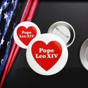I Heart Love Pope Leo XIV Button