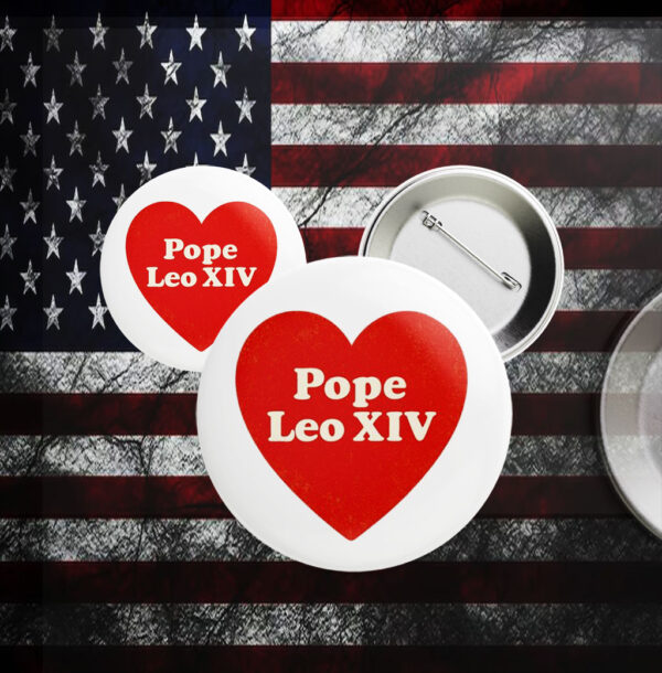 I Heart Love Pope Leo XIV Button
