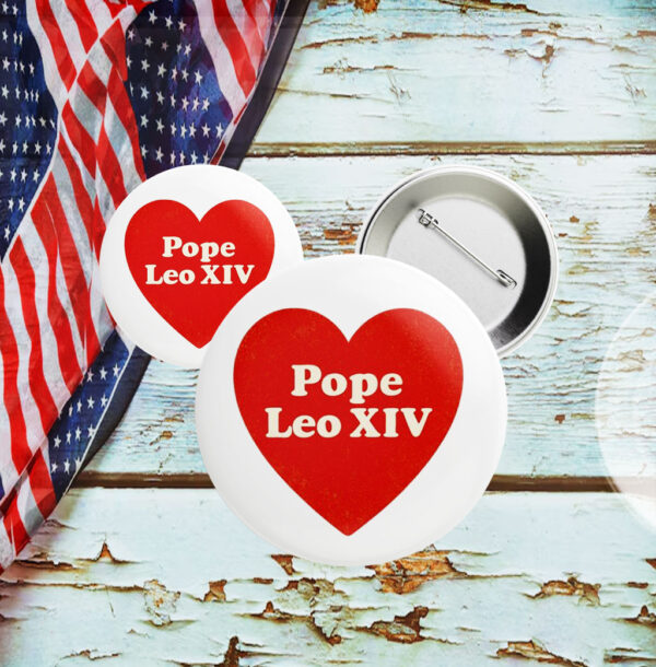 I Heart Love Pope Leo XIV Button