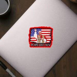 New Pope Leo XIV Robert American flag Sticker, Car Magnet