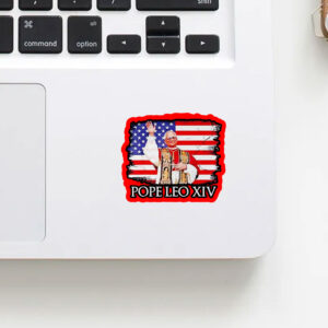 New Pope Leo XIV Robert American flag Sticker, Car Magnet