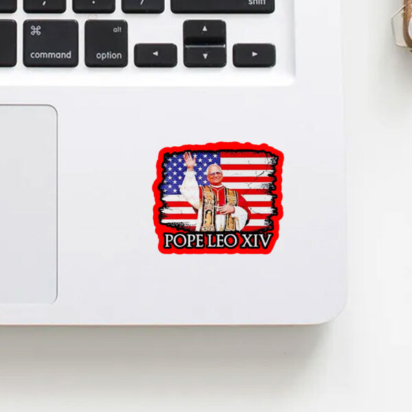 New Pope Leo XIV Robert American flag Sticker, Car Magnet
