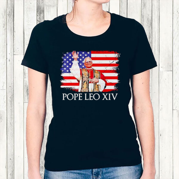 New Pope Leo XIV Robert American flag T-Shirt