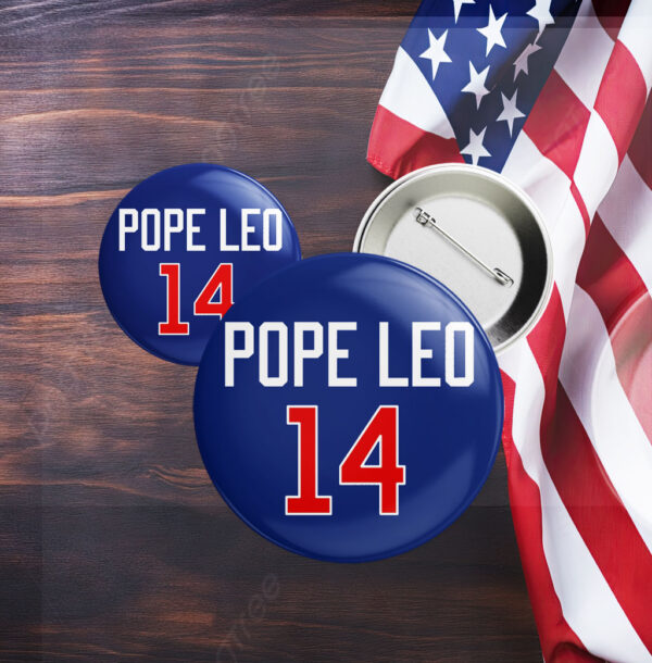 POPE LEO 14 Button