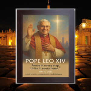 Pope Leo XIV Artwork - Christian Gifts 2025 Poster