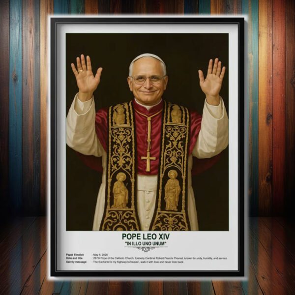 Pope Leo XIV Blessing Poster