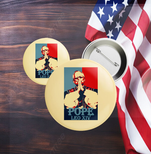 Pope Leo XIV Catholic Button