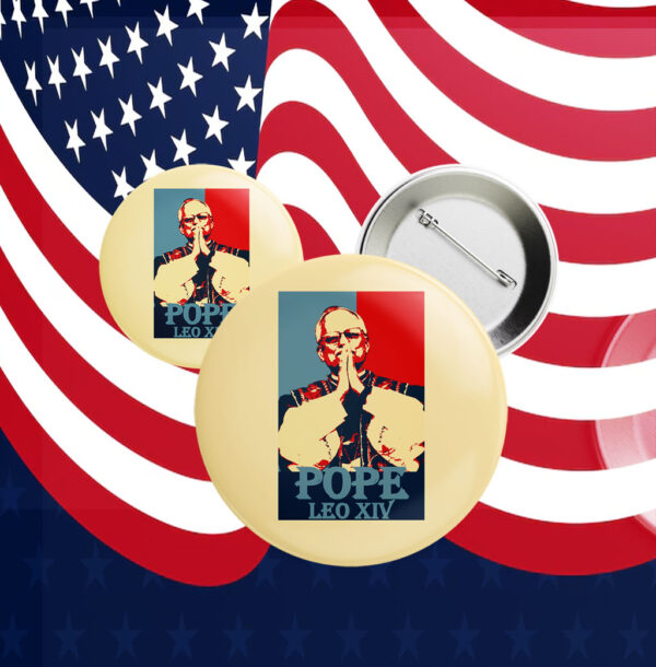 Pope Leo XIV Catholic Button