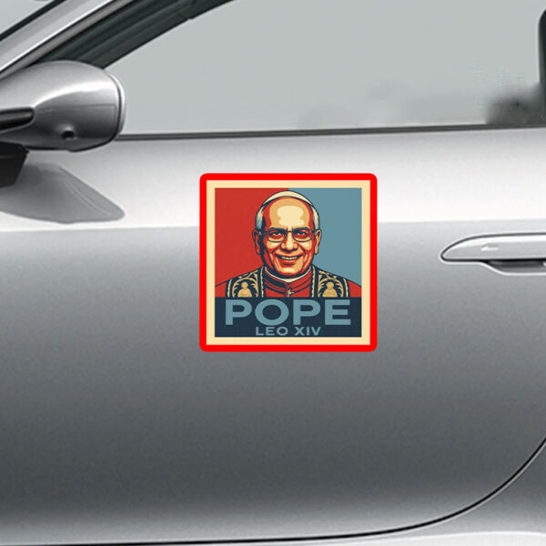 Pope Leo XIV - First American Pope 2025 Sticker, Car Magnet