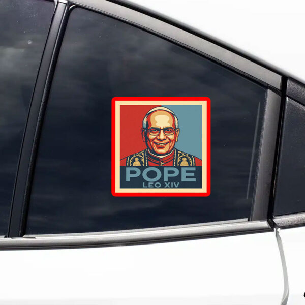 Pope Leo XIV - First American Pope 2025 Sticker, Car Magnet