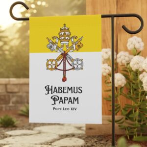 Pope Leo XIV Flag, Habemus Papam Garden Flag