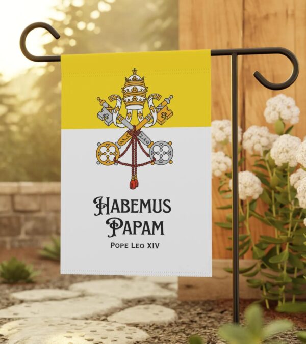 Pope Leo XIV Flag, Habemus Papam Garden Flag