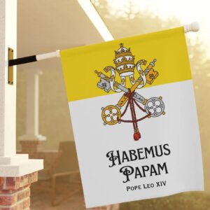 Pope Leo XIV Flag, Habemus Papam Garden Flag