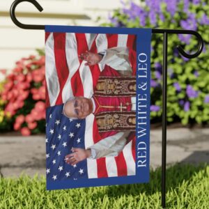 Pope Leo XIV Flag | Red White & Blue Catholic Flag