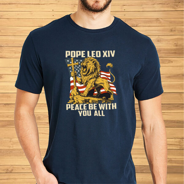 Pope Leo XIV Lion Catholic Vicar of Christ - Pope Leo XIV First American Pope 2025 T-Shirt