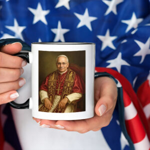 Pope Leo XIV Official Portrait, Seated Papal Painting of Cardinal Robert Prevost Mug