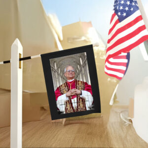 Pope Leo XIV PHOTO Portrait Photo 2025 Flag