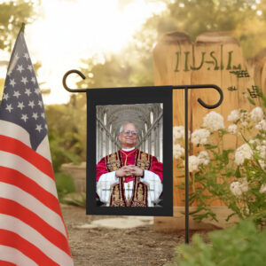 Pope Leo XIV PHOTO Portrait Photo 2025 Flag