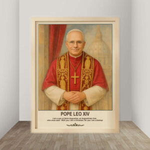 Pope Leo XIV Portrait - Birthday Gifts 2025 Poster