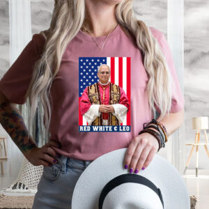 Pope Leo XIV Red White And Leo - First American 2025 T-Shirt