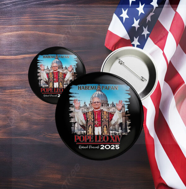 Pope Leo XIV Robert Prevost Habemust Papan Button