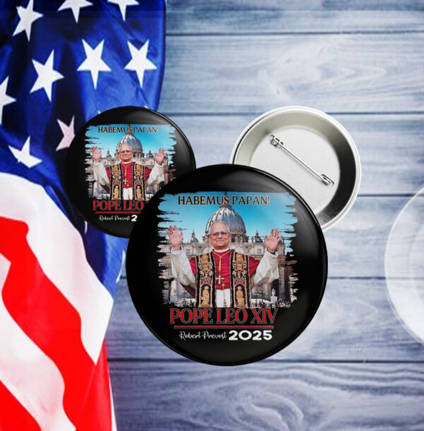 Pope Leo XIV Robert Prevost Habemust Papan Button