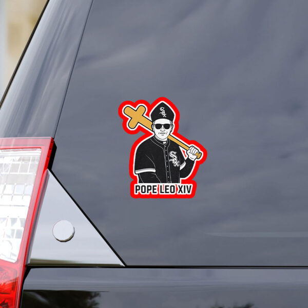 Pope White Sox Pope Leo XIV Sticker, Car Magnet