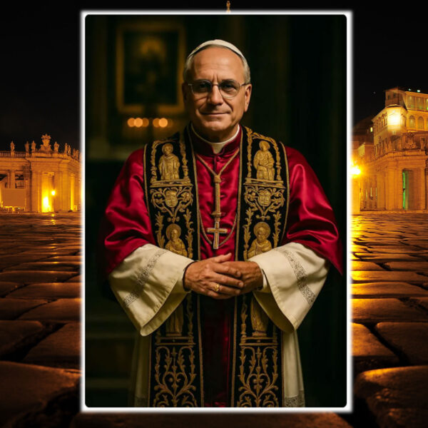 Portrait of Pope Leo XIV Our Holy Father of the Catholic Church Vicar of Christ Poster