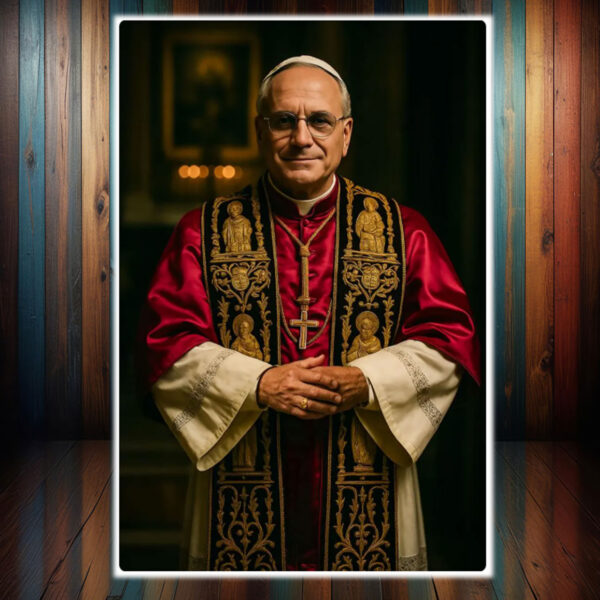 Portrait of Pope Leo XIV Our Holy Father of the Catholic Church Vicar of Christ Poster