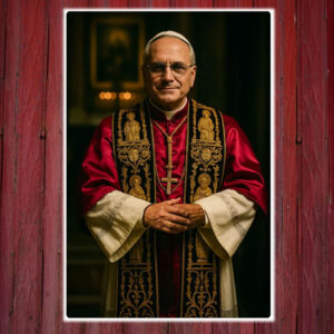 Portrait of Pope Leo XIV Our Holy Father of the Catholic Church Vicar of Christ Poster