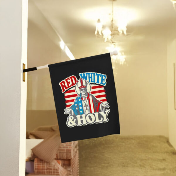 Red White Holly - Pope Leo XIV Flag