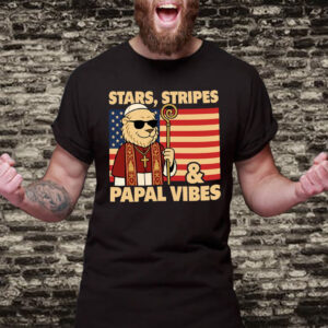 Stars, Stripes & Papal Vibes Pope Leo XIV 2025 T-Shirt