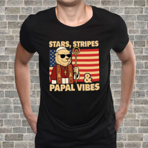 Stars, Stripes & Papal Vibes Pope Leo XIV 2025 T-Shirt