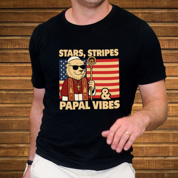 Stars, Stripes & Papal Vibes Pope Leo XIV 2025 T-Shirt
