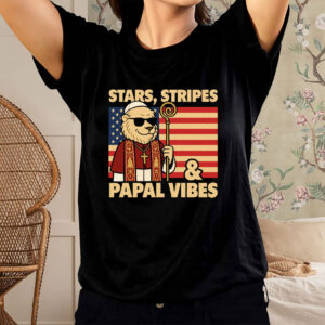 Stars Stripes & Papal Vibes Pope Leo XIV - Pope Leo XIV First American Pope T-Shirt